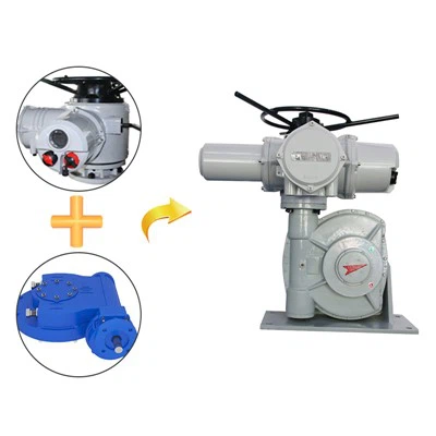 Riduttore con attuatore elettrico a giro parziale