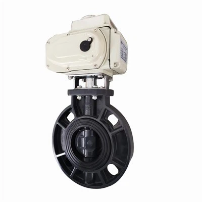 Valvola a farfalla wafer motorizzata in PVC DN65