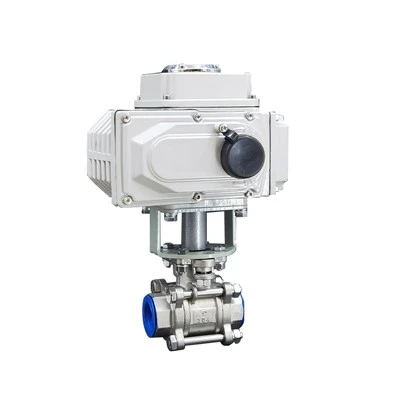 Valvola a sfera FNPT flottante elettrica 3PC SUS304