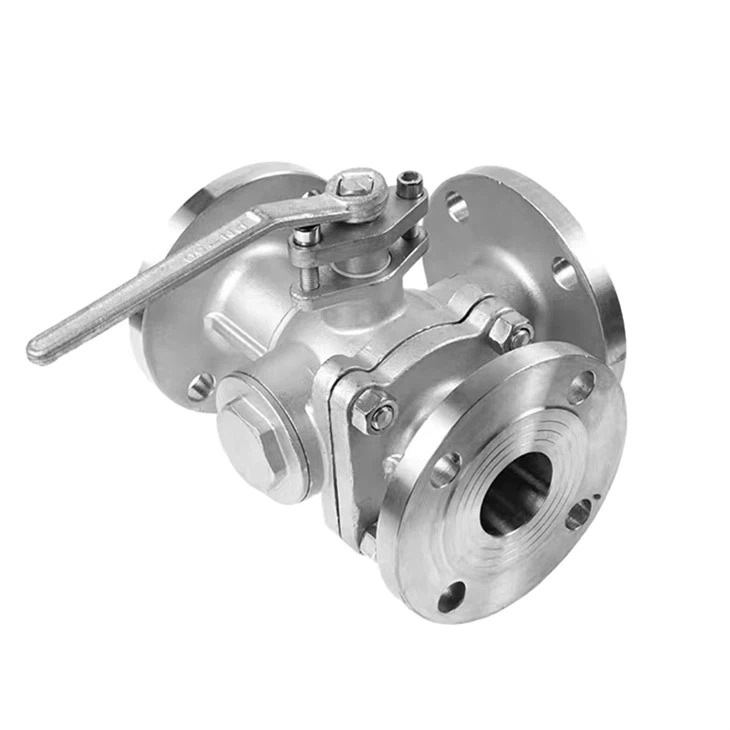 316 Stainless Steel Three-way Flange Ball Valve